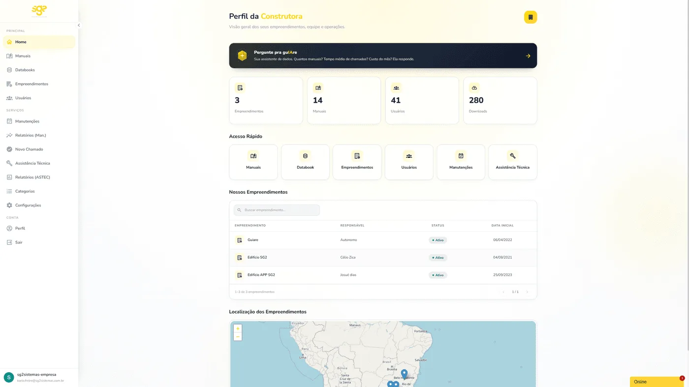 Plataforma SG2 no computador